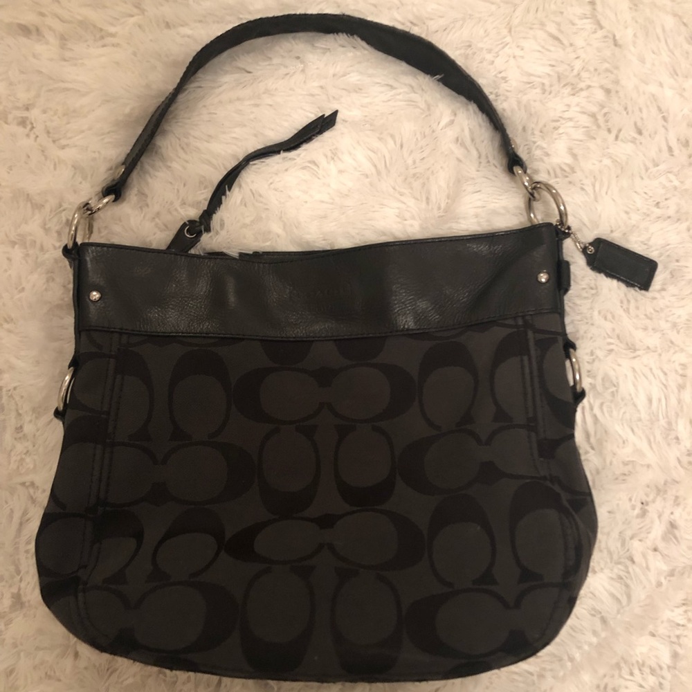 Black Monogram Coach Purse
